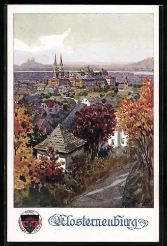 AK Deutscher Schulverein Nr. 234: Klosterneuburg, Totalansicht im Herbst