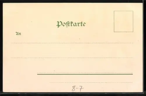 Lithographie Nationaldenkmal am Niederwald, Barbarossa-Denkmal am Kyffhäuser