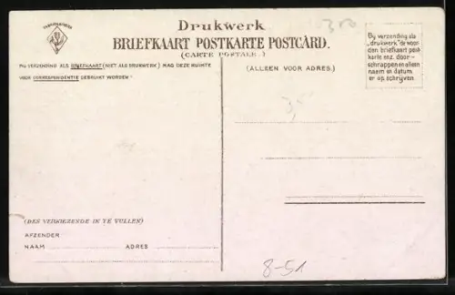 AK In het Bollenland, Blumenhändler an seinem Wagen