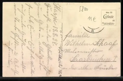 AK Hagen-Haspe, Stadtpanorama mit Kirchen