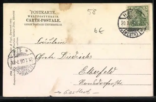 AK Hagen / Westfalen, Gasthaus Waldlust mit Fontäne