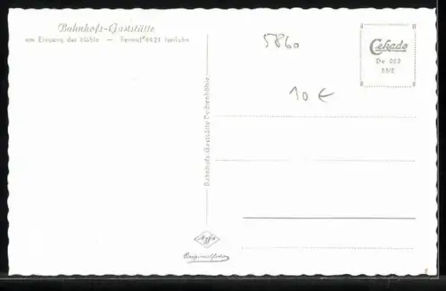 AK Iserlohn, Bahnhofs-Gaststätte Dechenhöhle