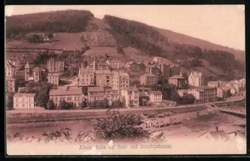 AK Altena, Blick auf Hoch- und Gerichtstrasse