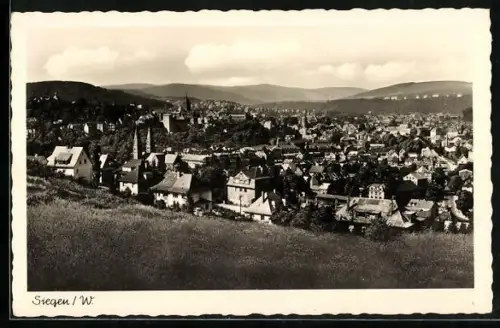 AK Siegen /W., Panoramaansicht der Stadt