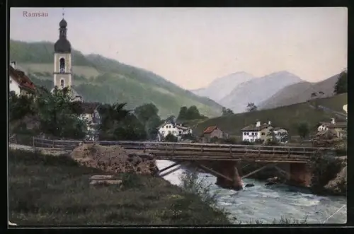 AK Ramsau / Berchtesgaden, Pfarrkirche Sankt Sebastian