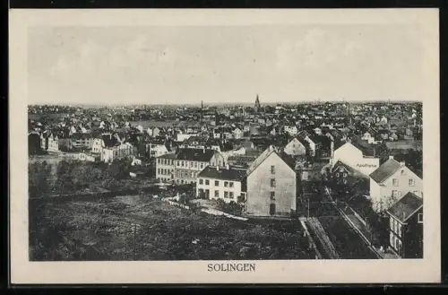 AK Solingen, Panoramaansicht der Stadt