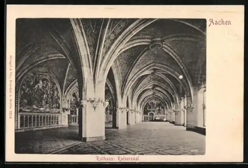 AK Aachen, Rathaus, Kaisersaal