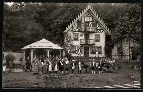 AK Freudenberg / Siegerland, Freilichtbühne, Aufführung Der König kommt