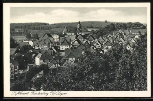 AK Freudenberg /Siegen, Fachwerkhäuser, Kirche