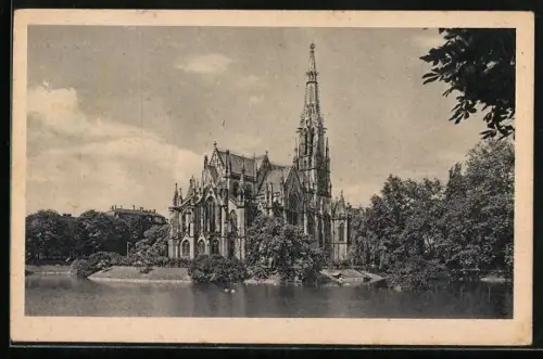 AK Stuttgart, Feuersee, Johanniskirche