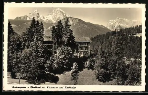 AK Berchtesgaden, Parkhotel mit Watzmann und Hochkalter