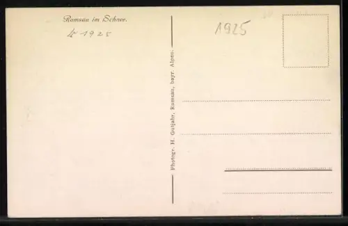 AK Ramsau / Berchtesgaden, Verschneite Ortsansicht