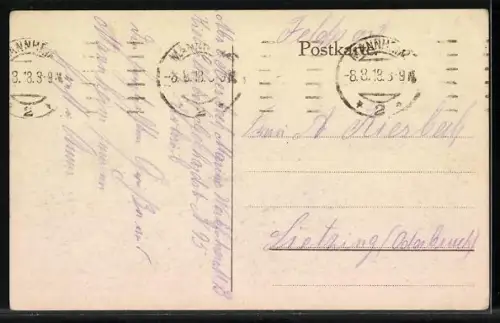 AK Mannheim, Paradeplatz mit Kaufhaus