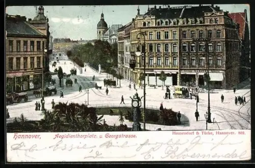AK Hannover, Aegidienthorplatz, Georgstrasse