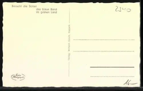 AK Kappeln /Schlei, Hafen, Kirche, Segelschiff