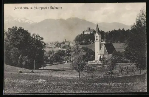 AK Altenbeuern, Ortsansicht mit Neubeuern