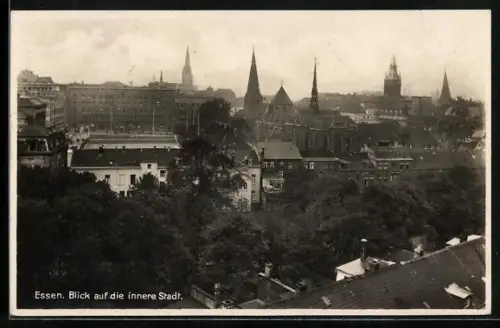 AK Essen / Ruhr, Blick auf die innere Stadt