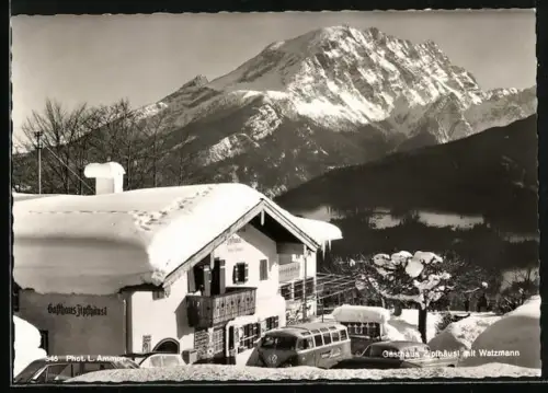AK Ramsau /Berchtesgaden, Gasthaus Zipfhäusl, Watzmann