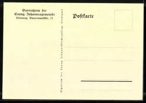 AK Botnang, Gartenheim der Evang. Johannesgemeinde, Bauernwaldstr. 78, Landschaft