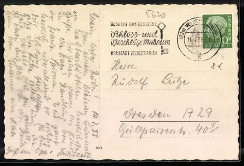 AK Velbert, Hakahaus, Viadukt, Kirche, Glockenturm