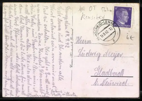 AK Lennep, Röntgen-Denkmal, Museum