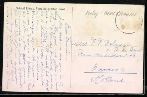 Künstler-AK Elmau, Schloss Elmau, Tanz im grossen Saal