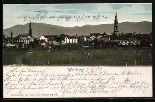 AK Offenburg, Stadtansicht, Panorama