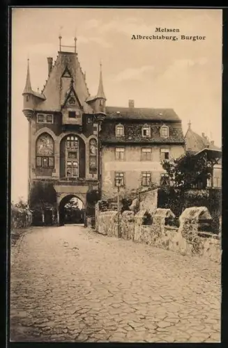 AK Meissen, Albrechtsburg, Burgtor