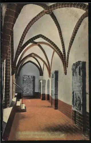 AK Zehdenick, Kreuzgang im Kloster, Wandreliefs