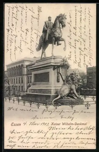 AK Essen, Kaiser Wilhelm-Denkmal