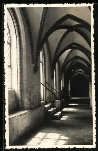 Foto-AK Zehdenick, Kloster, Kreuzgang
