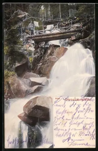 AK Bühlertal, Gertelbachfälle mit Brücke