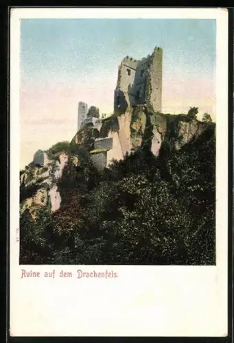 AK Drachenfels, Ruine auf dem Drachenfels