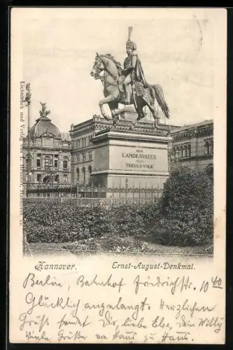 AK Hannover, Ernst-August-Denkmal