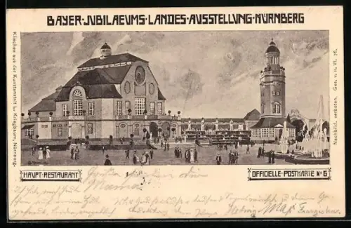 AK Nürnberg, Bayerische Jubilaeums-Ausstellung, Hauptrestaurant