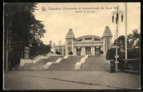 AK Gand, Exposition Universelle et Internationale 1913, Pavillon de floralies, Ausstellung