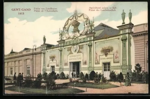 AK Gent-Gand, Landwirtschaftliche Ausstellung 1913, Palast der Landwirtschaft