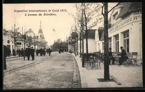 AK Gand, Exposition Internationale, l`avenue du Belvédère
