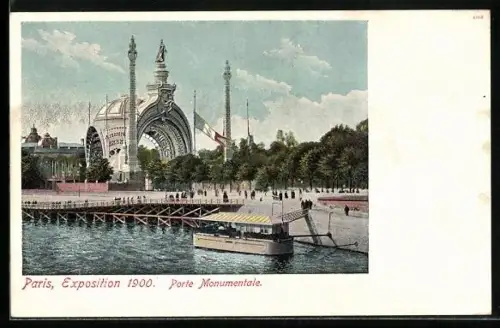 AK Paris, Exposition 1900, Porte Monumentale, Ausstellung
