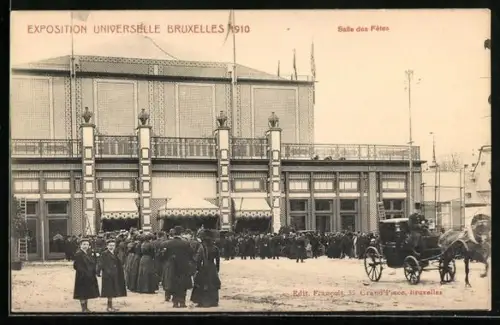 AK Bruxelles, Exposition Universelle 1910, Salle des Fetes