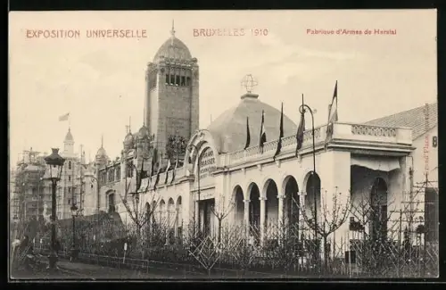 AK Bruxelles, Exposition Universelle 1910, Fabrique d`Armes de Herstal