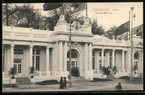 AK Bruxelles, Exposition Universelle 1910, Traveaux feminine
