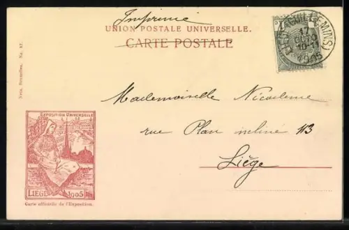 AK Exposition universelle de Liege 1905, Le Pavillon de Tunise