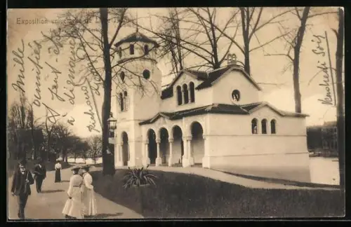 AK Liége, Exposition universelle, Le Pavillon de Serbie, Ausstellung