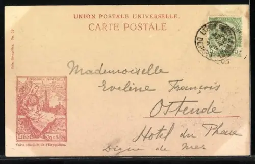 AK Liége, Exposition universelle, Le Pavillon de Serbie, Ausstellung