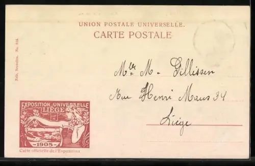 AK Liége, Exposition universelle de Liége 1905, chemin de fer aérien