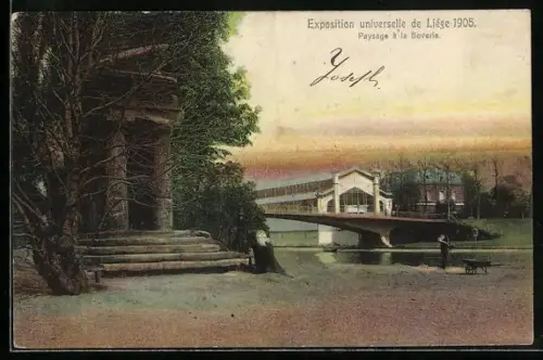 AK Liége, Exposition universelle 1905, Paysage à la Boverie
