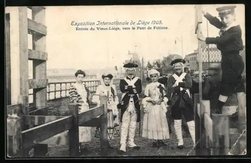 AK Liége, Exposition Internationale 1905, Entrée du Vieux-Liége, vers le Pont de Fétinne
