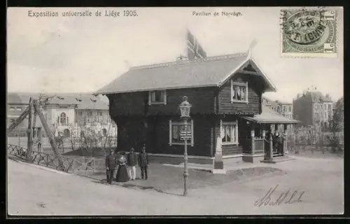 AK Liége, Exposition Universelle 1905, Pavillon de Norvége