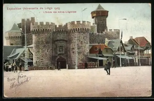 AK Liege, Exposition Universelle 1905, Ausstellung, Entree des Arenes Liegeoises